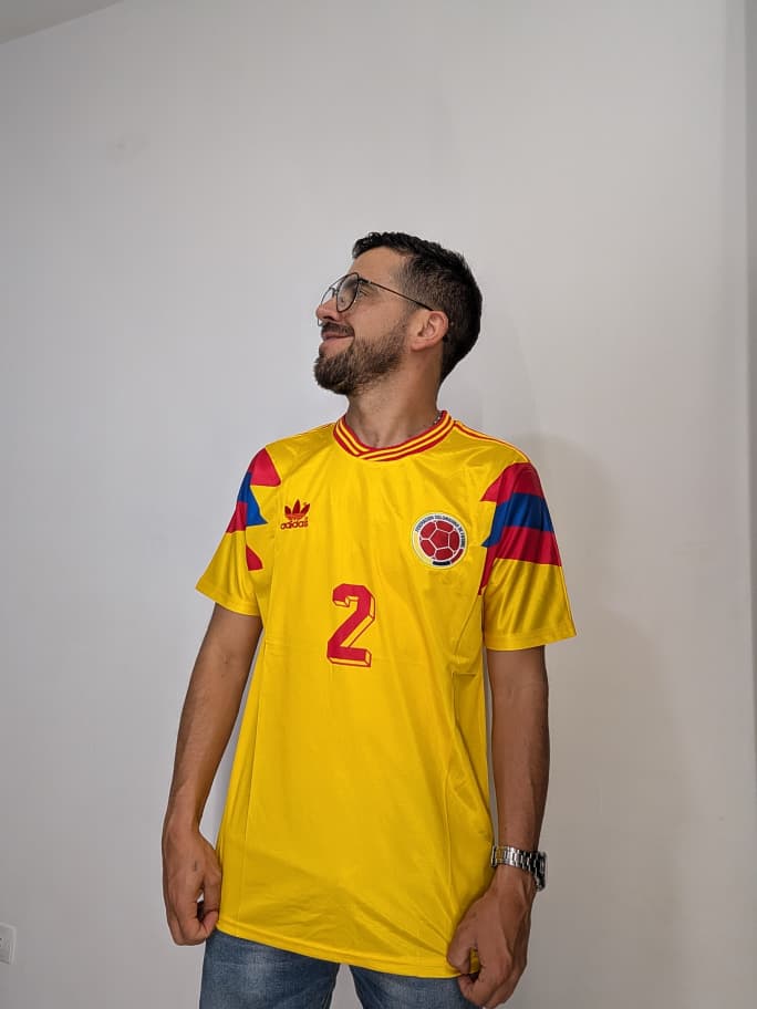 Camiseta Mundial Año 90 Selección Colombia (Calidad 1.1)