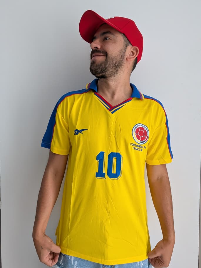 Camiseta Colombia Copa Francia 1998 (Calidad 1.1)
