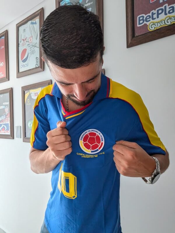 Camiseta Colombia Copa Francia 1998 Visitantes (Calidad 1.1)