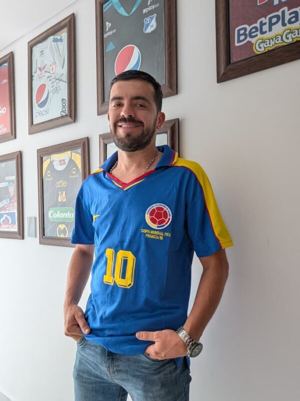 Camiseta Colombia Copa Francia 1998 Visitantes (Calidad 1.1)
